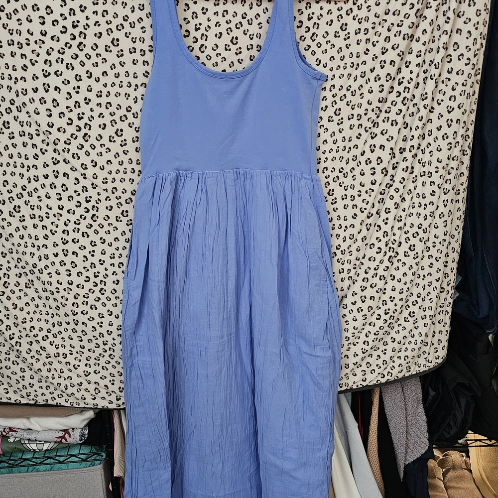 Aerie Blue Casual Maxi Dress - Picture 3 of 5